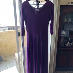 Long purple Calvin Klein dress